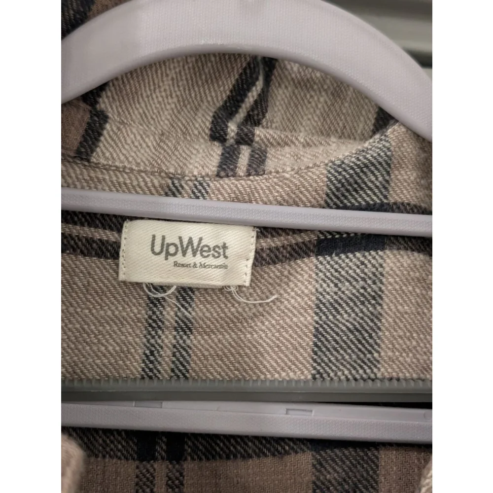 Women's UpWest Plaid Mini Dress XS Brown & Black - Picture 3 of 7